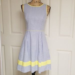 Jessica Simpson striped blue/yellow dress